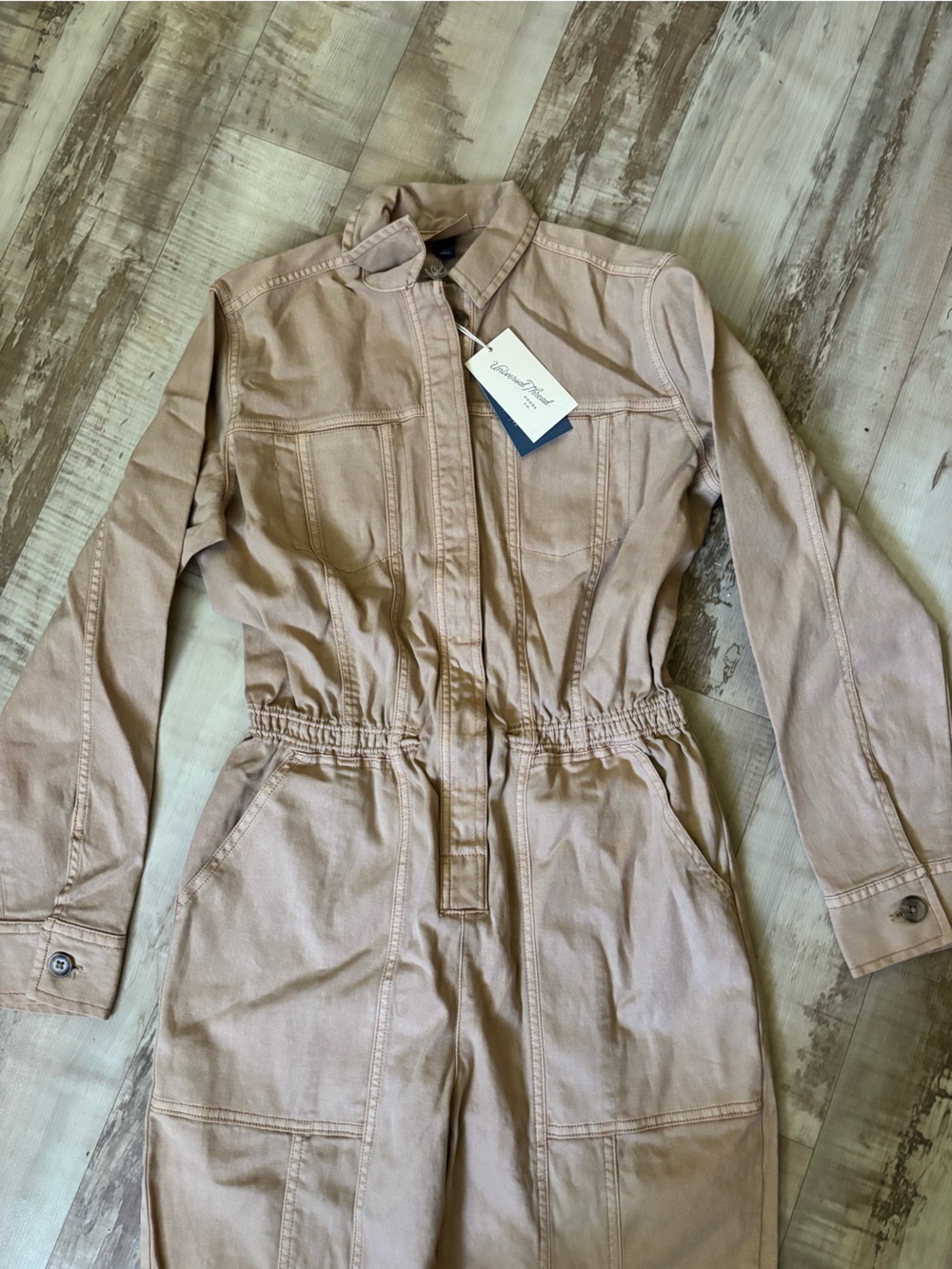 Universal Thread Utility Jumpsuit in Mauve-Taupe